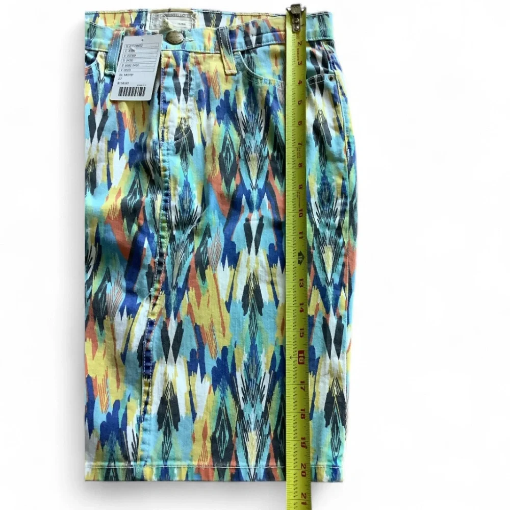 Anthropologie x Current Elliott Multicolor Stiletto Pencil Skirt Size 27 NWT